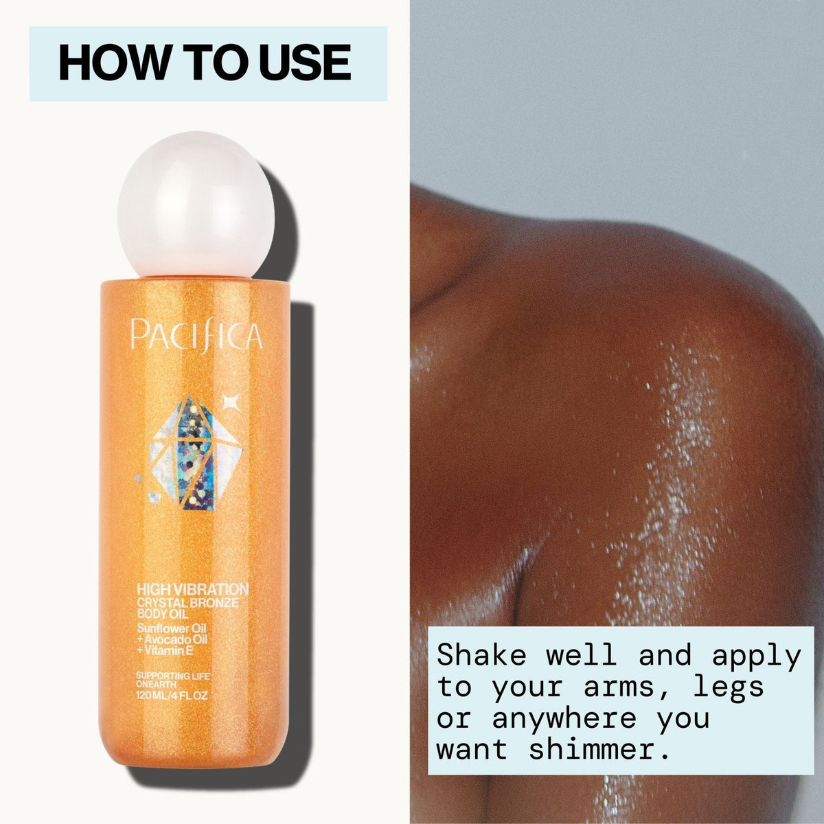 High Vibration Crystal Bronze Body Oil