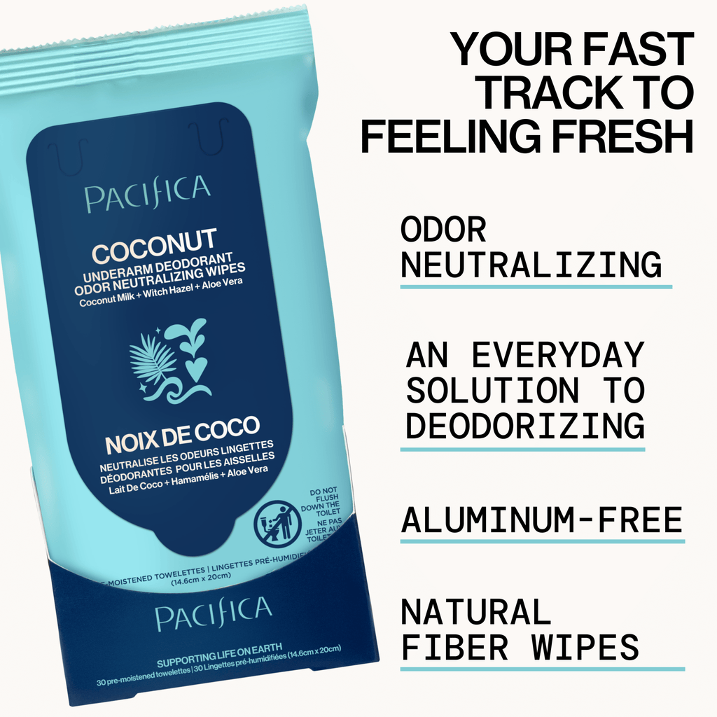 Coconut Milk & Essential Oils Underarm Deodorant Wipes